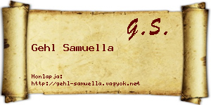 Gehl Samuella névjegykártya